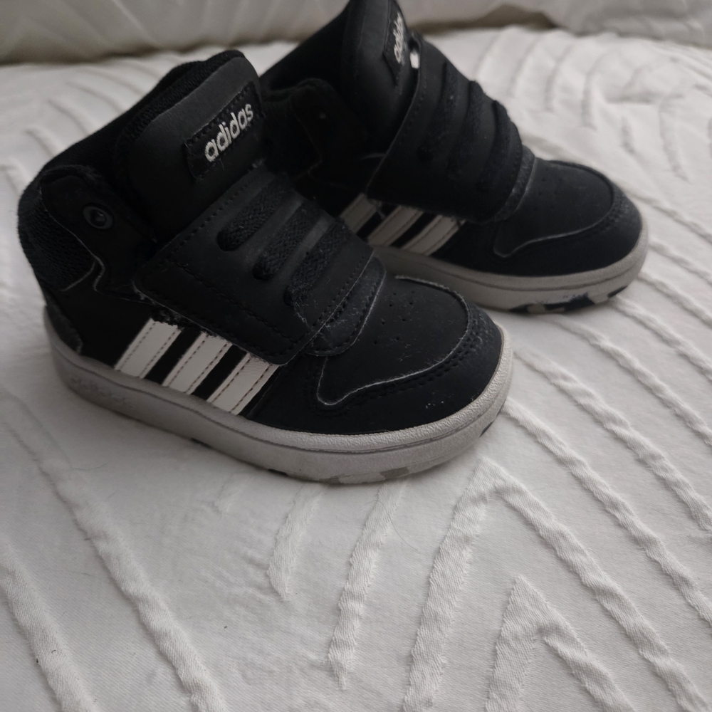 Adidas Kids Black and White Sneakers
